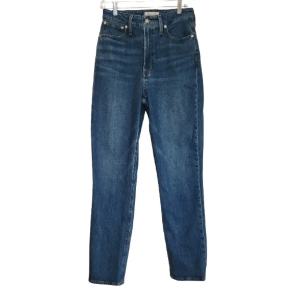 Madewell Curvy Perfect Vintage Straight Jean Size 29T Medium Wash 5 Pocket Style - Picture 2 of 14